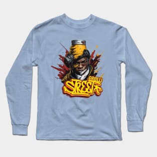 Street Crew With Awesome Background Long Sleeve T-Shirt